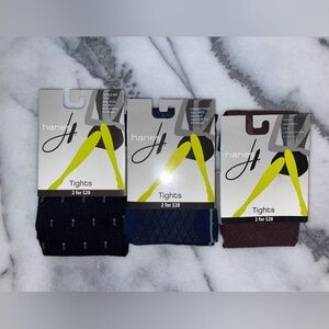 Hanes Tights - Purple, Navy, Brown